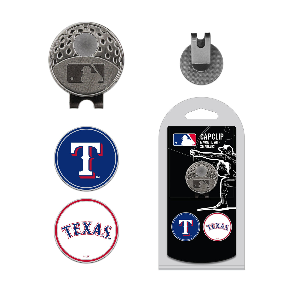 Team Golf Texas Rangers Ball Markers - Hat Clip & Ball Marker - 