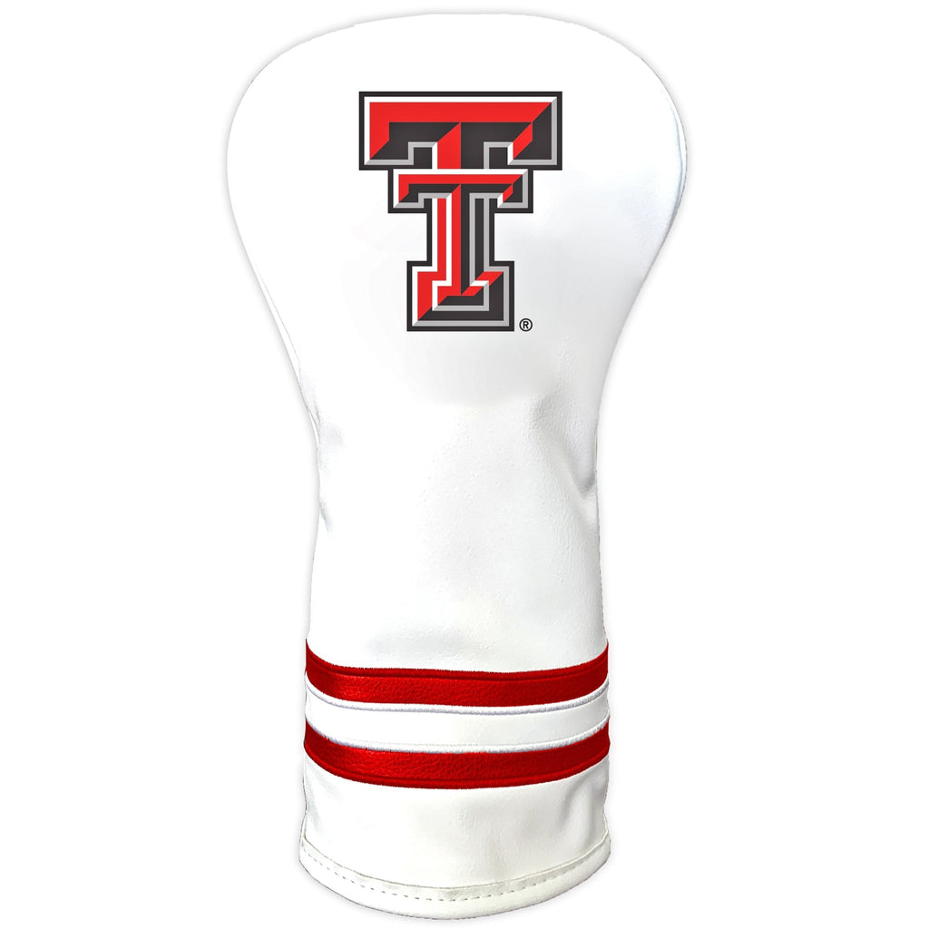 Team Golf Texas Tech DR/FW Headcovers - Vintage Driver HC - Printed White