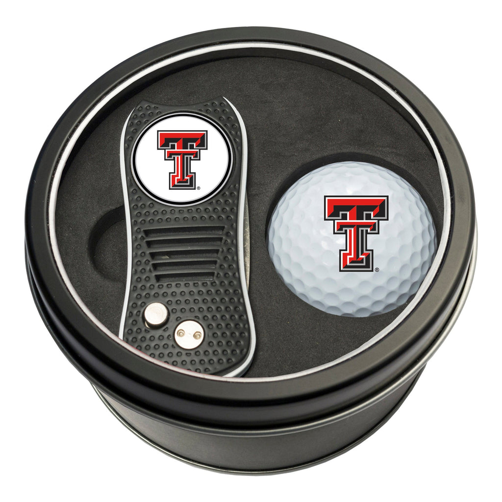 Team Golf Texas Tech Golf Gift Sets - Tin - Divot Tool & Golf Ball - 