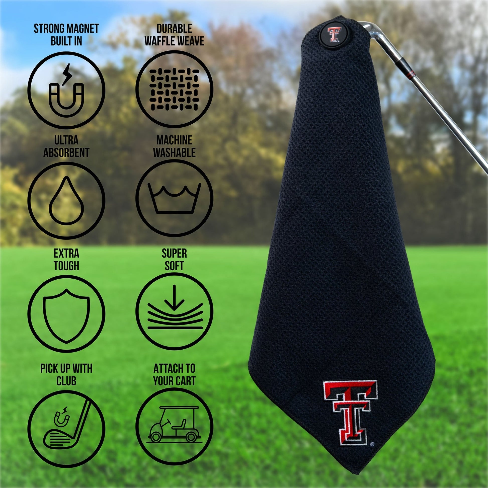 Team Golf Texas Tech Magnetic Golf Towel - Team Golf USA