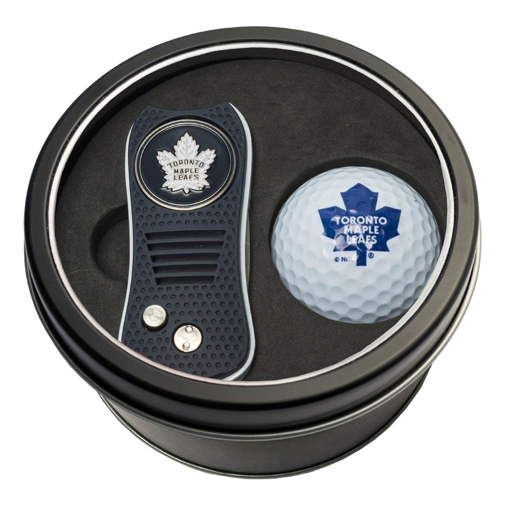 Team Golf TOR Maple Leafs Golf Gift Sets - Tin - Divot Tool & Golf Ball - 