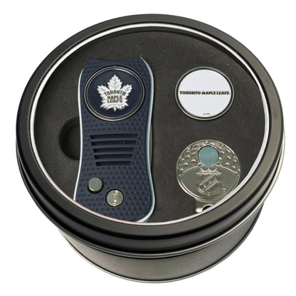 Team Golf TOR Maple Leafs Golf Gift Sets - Tin - Divot Tool & Hat Clip - 