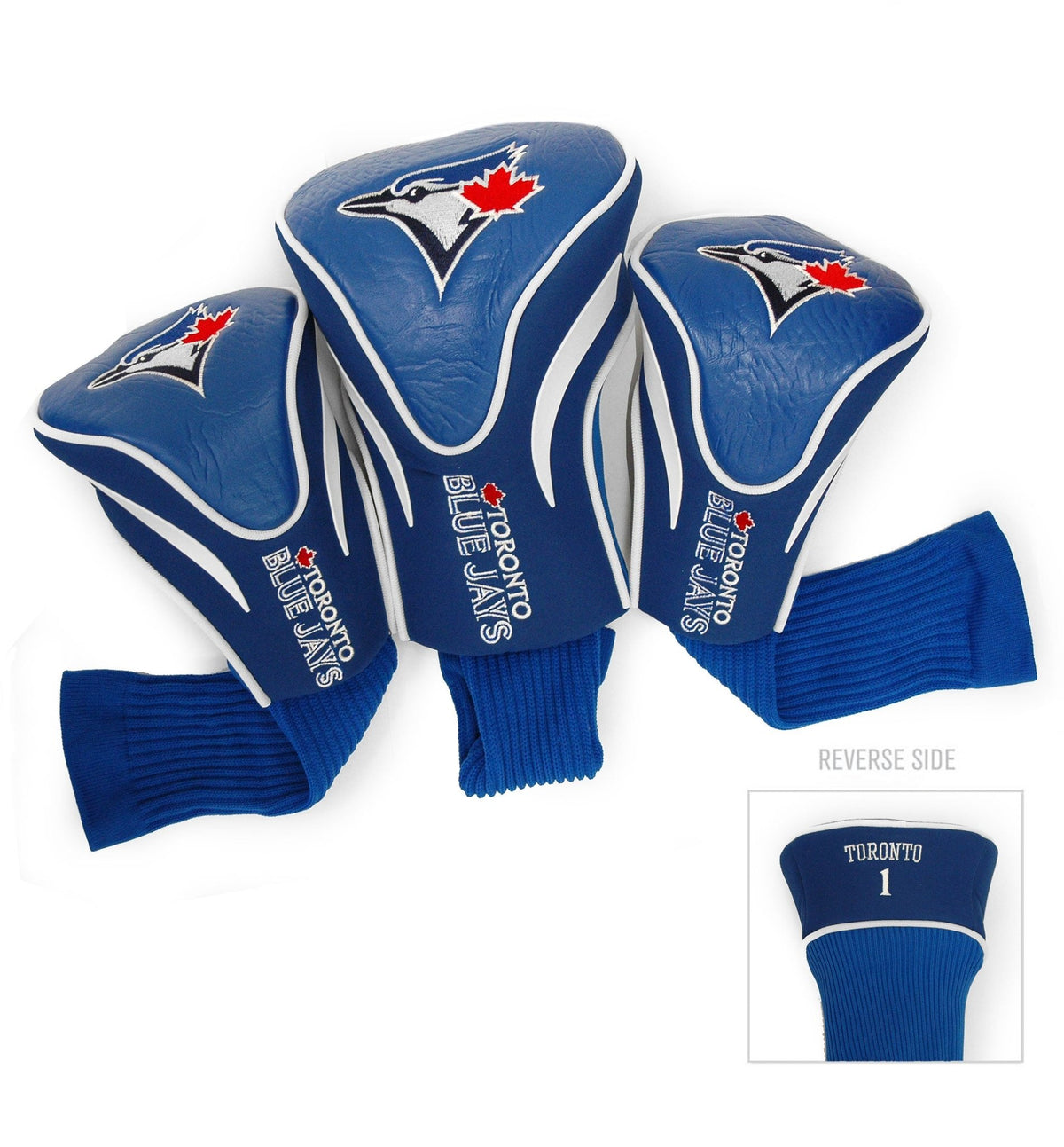 Team Golf Toronto Blue Jays DR/FW Headcovers - 3 Pack Contour - Embroidered