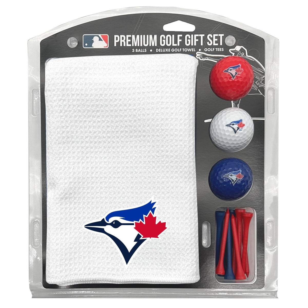 Team Golf Toronto Blue Jays Golf Gift Sets - Microfiber Towel Gift Set - White - 