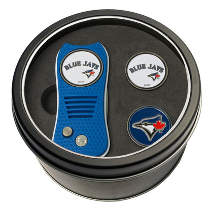 Team Golf Toronto Blue Jays Golf Gift Sets - Tin - Divot Tool & 2 Markers - 