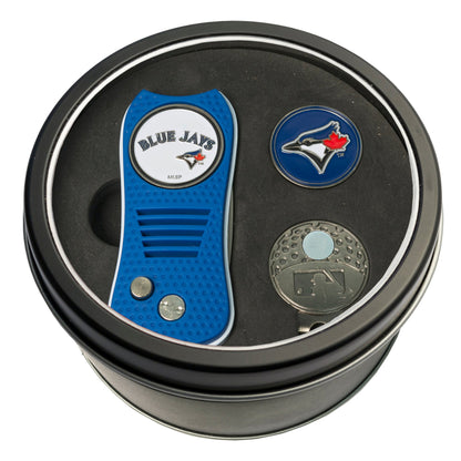 Team Golf Toronto Blue Jays Golf Gift Sets - Tin - Divot Tool & Hat Clip - 