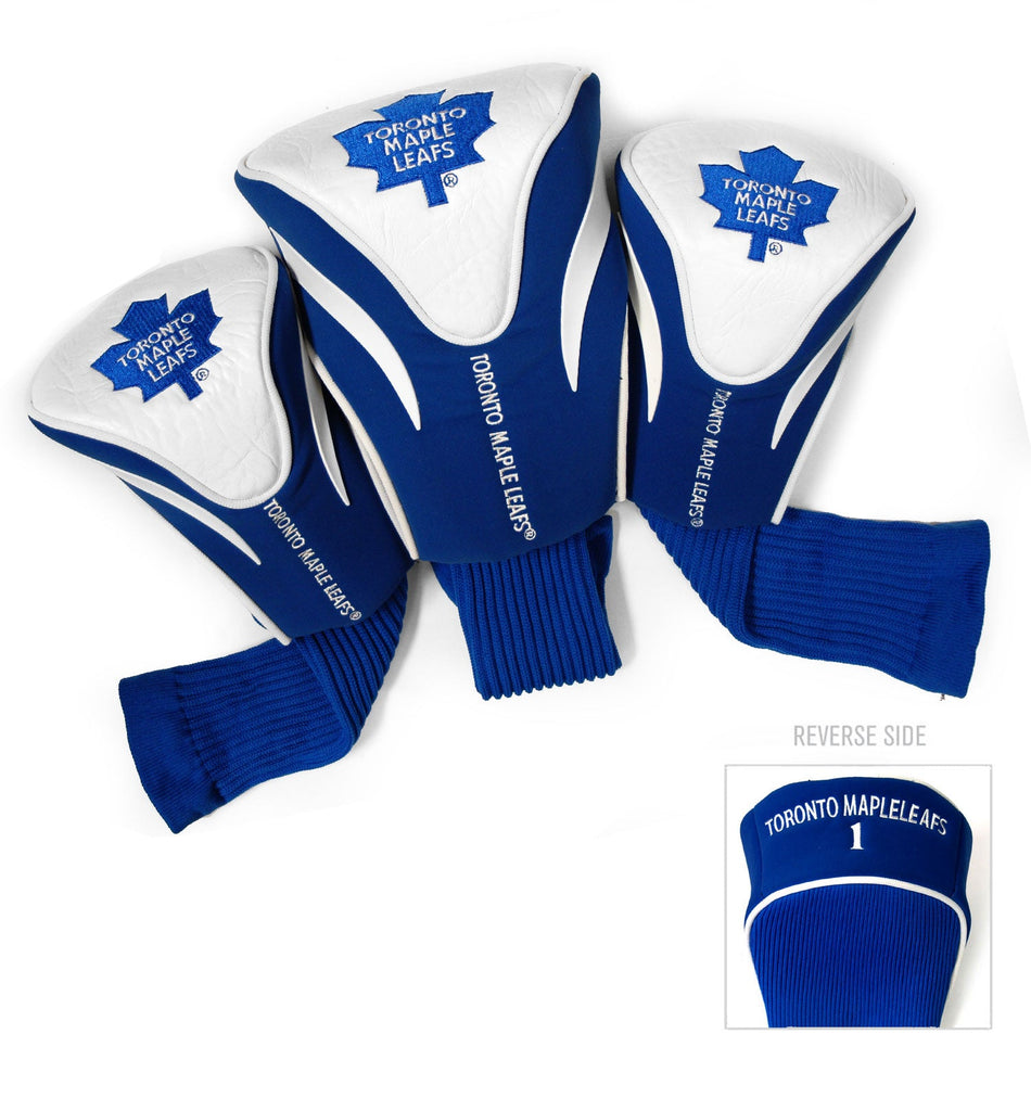 Team Golf Toronto Maple Leafs DR/FW Headcovers - 3 Pack Contour - Embroidered
