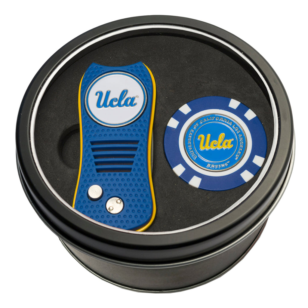 Team Golf UCLA Golf Gift Sets - Tin - Divot Tool & Poker Chip - 