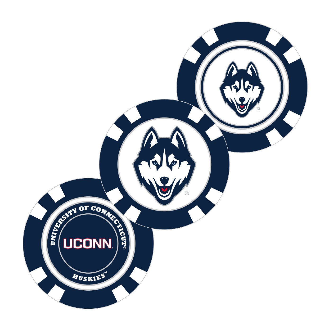 Team Golf UCONN Ball Markers - Golf Chip Marker - 