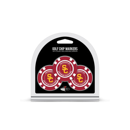 Team Golf USC Ball Markers - 3 Pack Golf Chip Markers - 