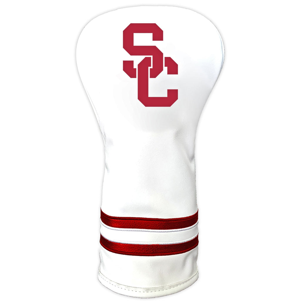 Team Golf USC DR/FW Headcovers - Vintage Driver HC - Printed White