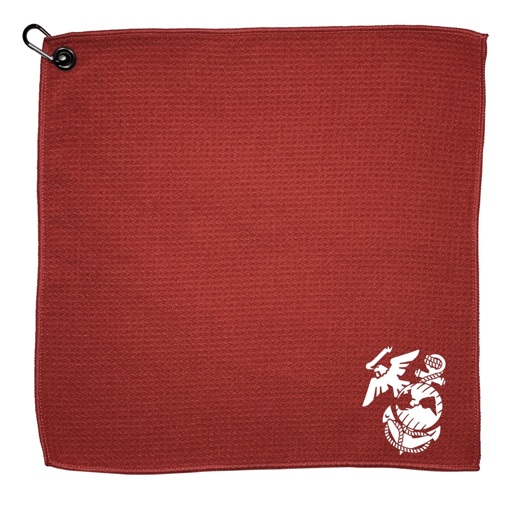 Team Golf USMC Golf Towels - Microfiber 15X15 Color - 