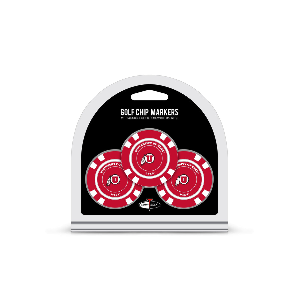 Team Golf Utah Ball Markers - 3 Pack Golf Chip Markers - 