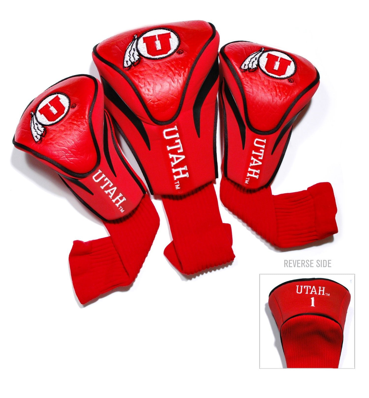 Team Golf Utah DR/FW Headcovers - 3 Pack Contour - Embroidered