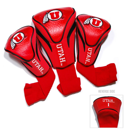 Team Golf Utah DR/FW Headcovers - 3 Pack Contour - Embroidered