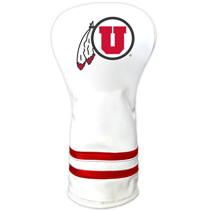 Team Golf Utah DR/FW Headcovers - Vintage Driver HC - Printed White