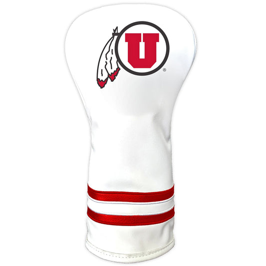 Team Golf Utah DR/FW Headcovers - Vintage Driver HC - Printed White