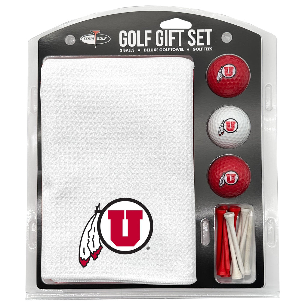 Team Golf Utah Golf Gift Sets - Microfiber Towel Gift Set - White - 