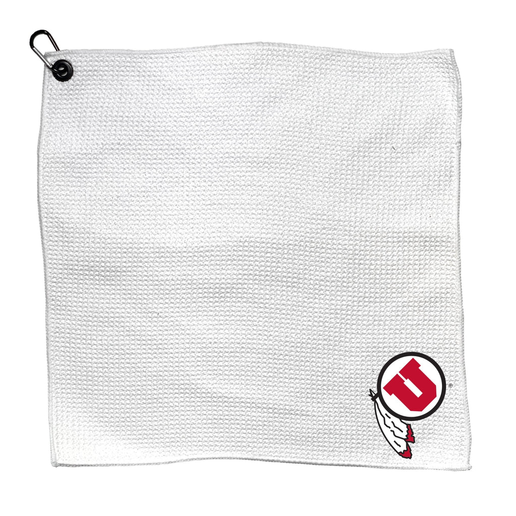 Team Golf Utah Golf Towels - Microfiber 15X15 White - 