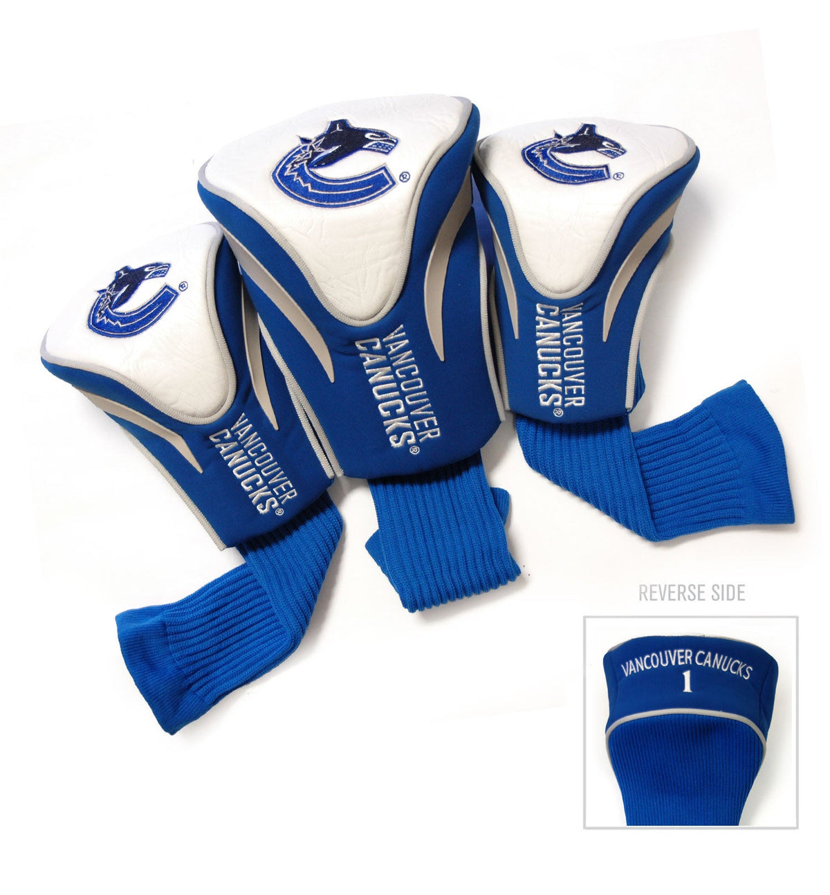 Team Golf Vancouver Canucks DR/FW Headcovers - 3 Pack Contour - Embroidered
