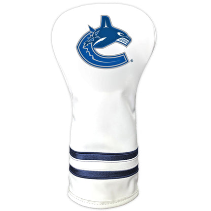 Team Golf Vancouver Canucks DR/FW Headcovers - Vintage Driver HC - Printed White