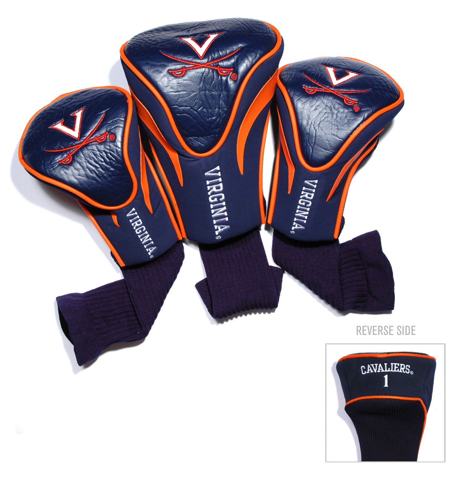 Team Golf Virginia DR/FW Headcovers - 3 Pack Contour - Embroidered