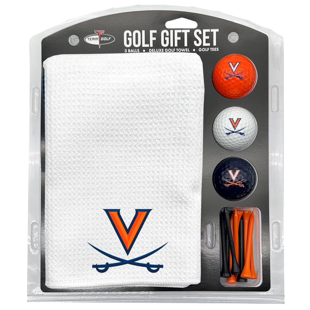 Team Golf Virginia Golf Gift Sets - Microfiber Towel Gift Set - White - 