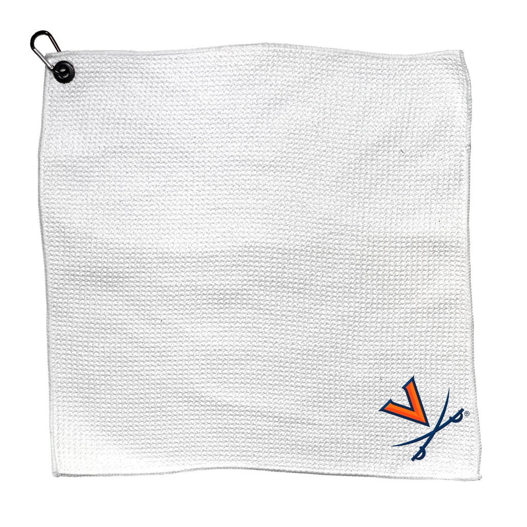 Team Golf Virginia Golf Towels - Microfiber 15X15 White - 