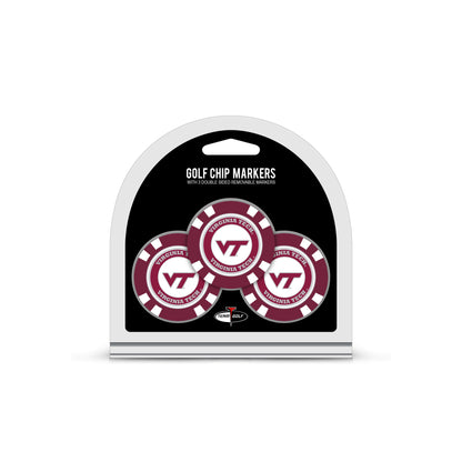 Team Golf Virginia Tech Ball Markers - 3 Pack Golf Chip Markers - 