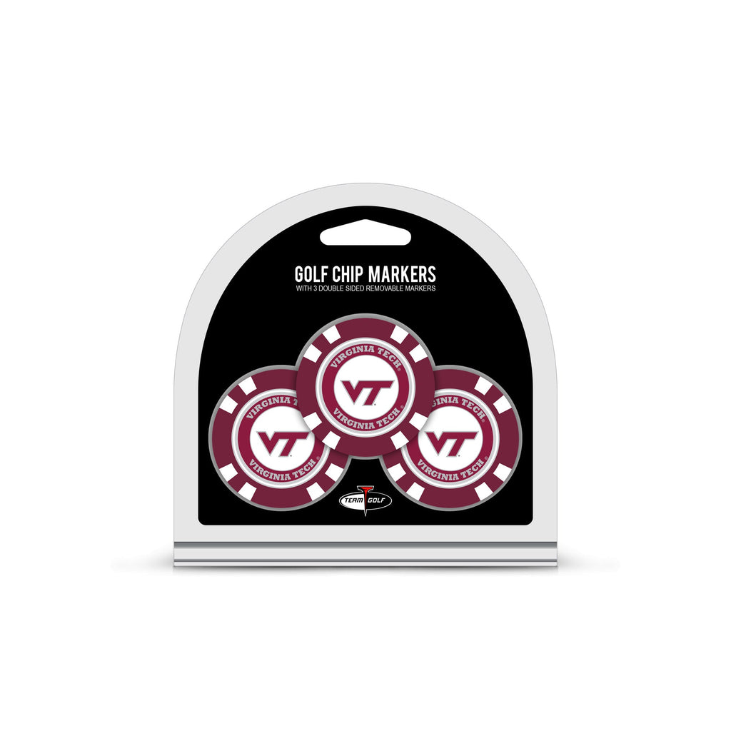 Team Golf Virginia Tech Ball Markers - 3 Pack Golf Chip Markers - 