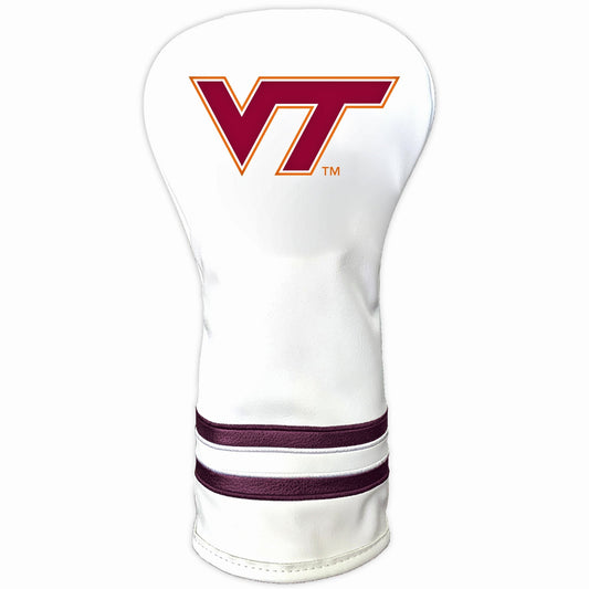 Team Golf Virginia Tech DR/FW Headcovers - Vintage Driver HC - Printed White