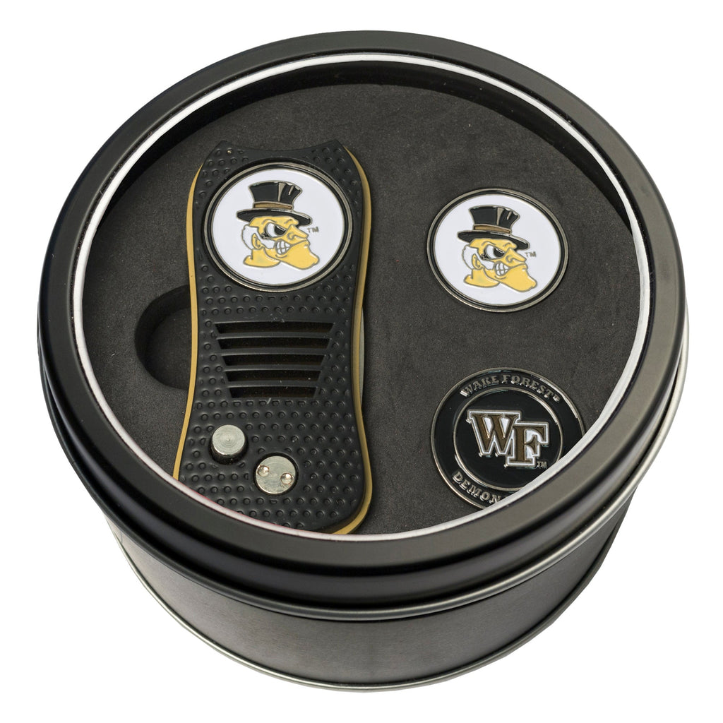 Team Golf Wake Forest Golf Gift Sets - Tin - Divot Tool & 2 Markers - 