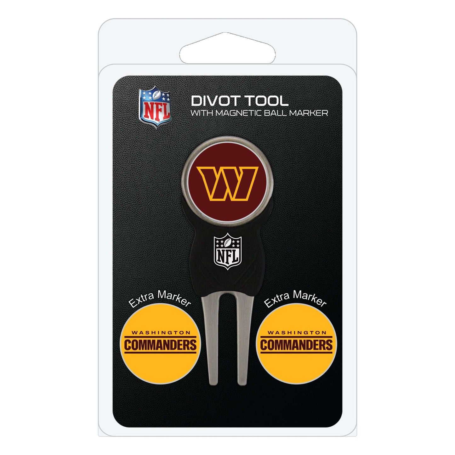 Team Golf WAS Commanders Divot Tools - Signature Divot Tool Pack - 
