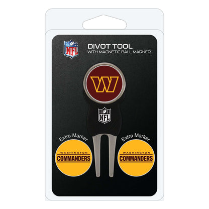 Team Golf WAS Commanders Divot Tools - Signature Divot Tool Pack - 
