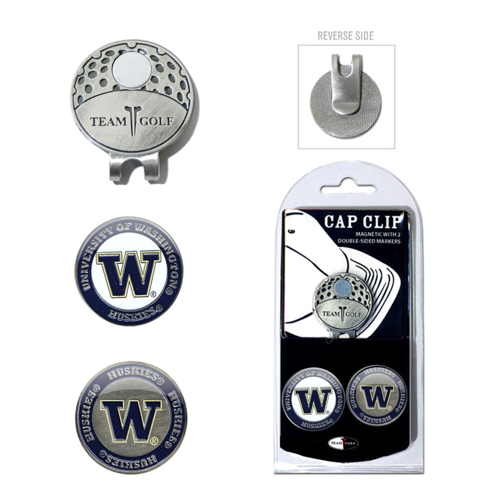 Team Golf Washington Ball Markers - Hat Clip - 2 markers - 