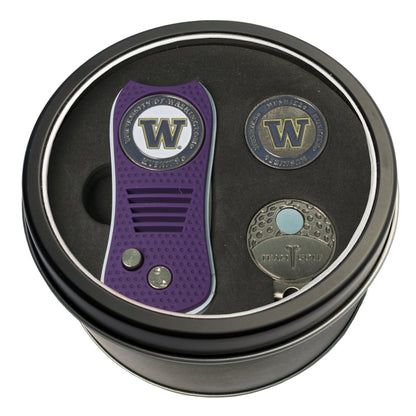 Team Golf Washington Golf Gift Sets - Tin - Divot Tool & Hat Clip - 