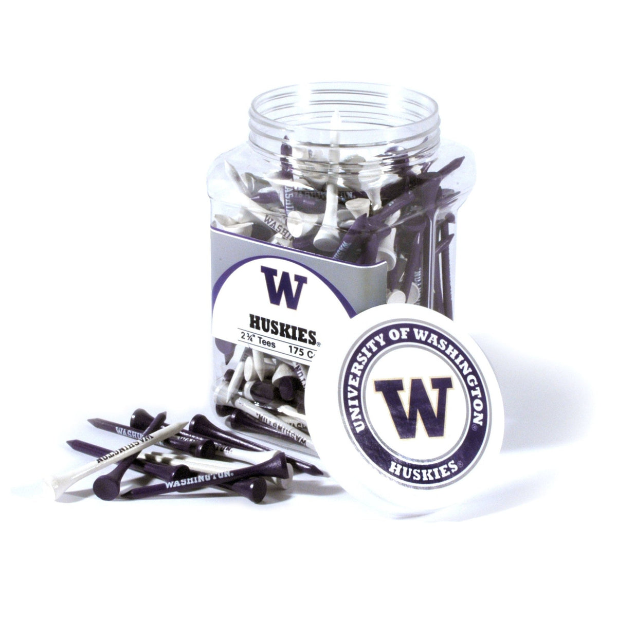 Team Golf Washington Golf Tees - 175 Tee Jar - 