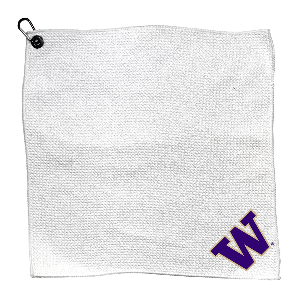 Team Golf Washington Golf Towels - Microfiber 15X15 White - 