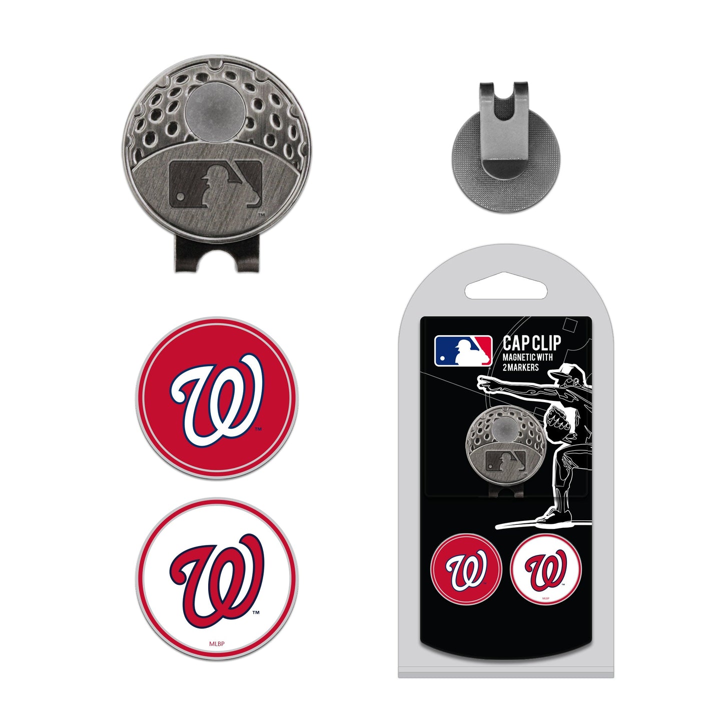 Team Golf Washington Nationals Ball Markers - Hat Clip & Ball Marker - 