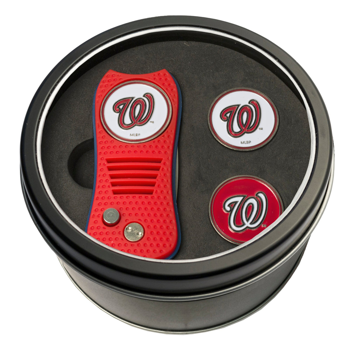 Team Golf Washington Nationals Golf Gift Sets - Tin - Divot Tool & 2 Markers - 