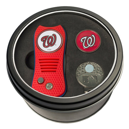 Team Golf Washington Nationals Golf Gift Sets - Tin - Divot Tool & Hat Clip - 