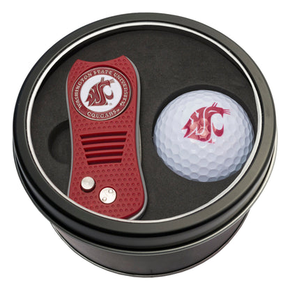 Team Golf Washington St Golf Gift Sets - Tin - Divot Tool & Golf Ball - 