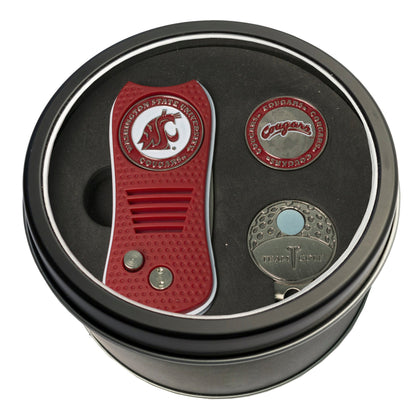 Team Golf Washington St Golf Gift Sets - Tin - Divot Tool & Hat Clip - 