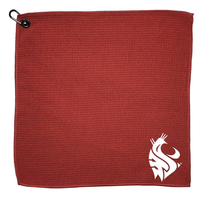 Team Golf Washington St Golf Towels - Microfiber 15X15 Color - 