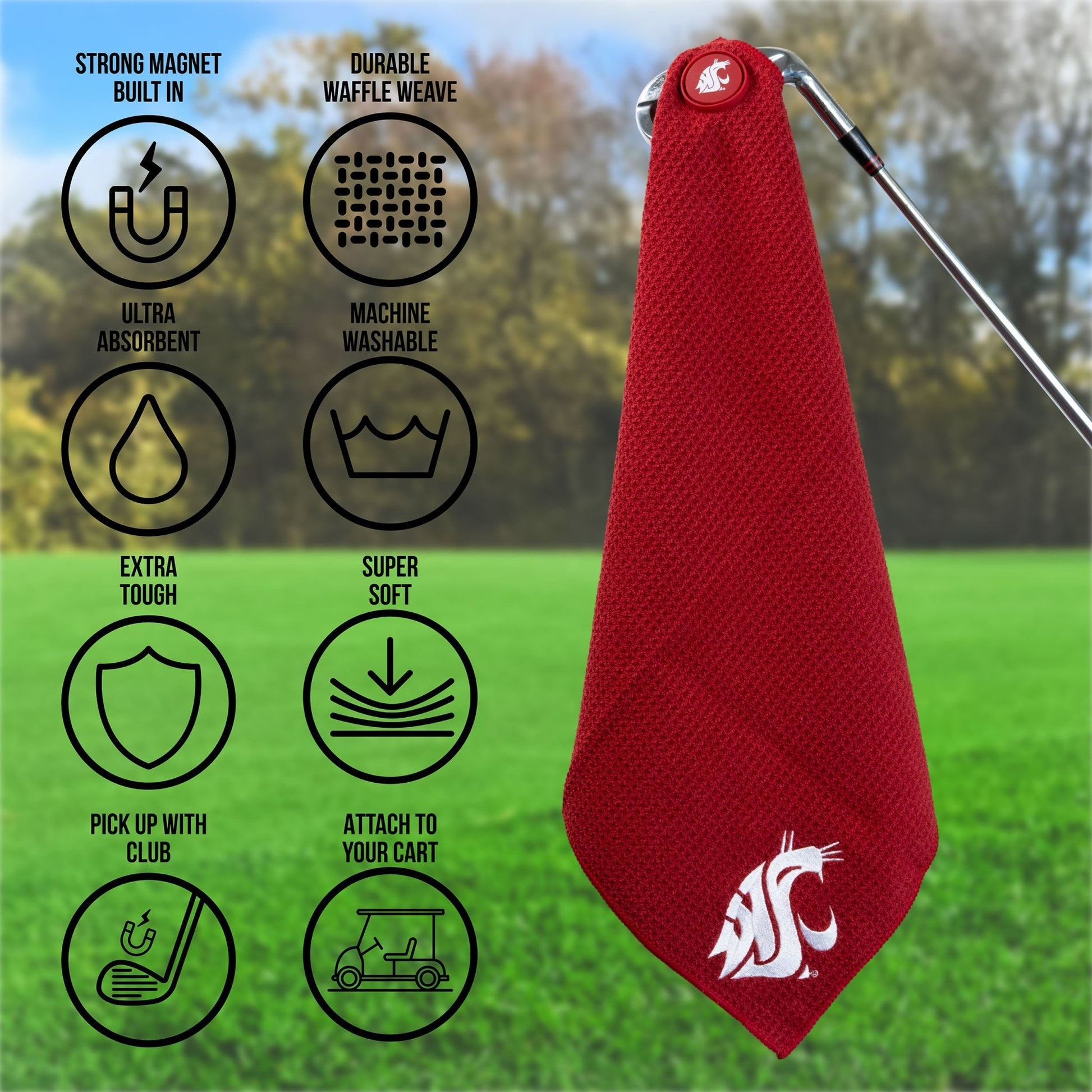 Team Golf Washington State Magnetic Golf Towel - Team Golf USA