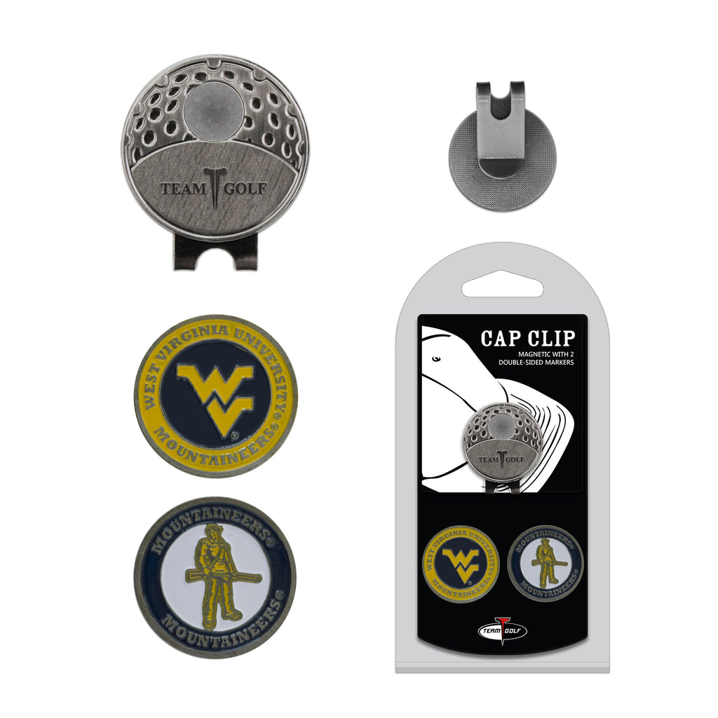 Team Golf West Virginia Ball Markers - Hat Clip - 2 markers - 