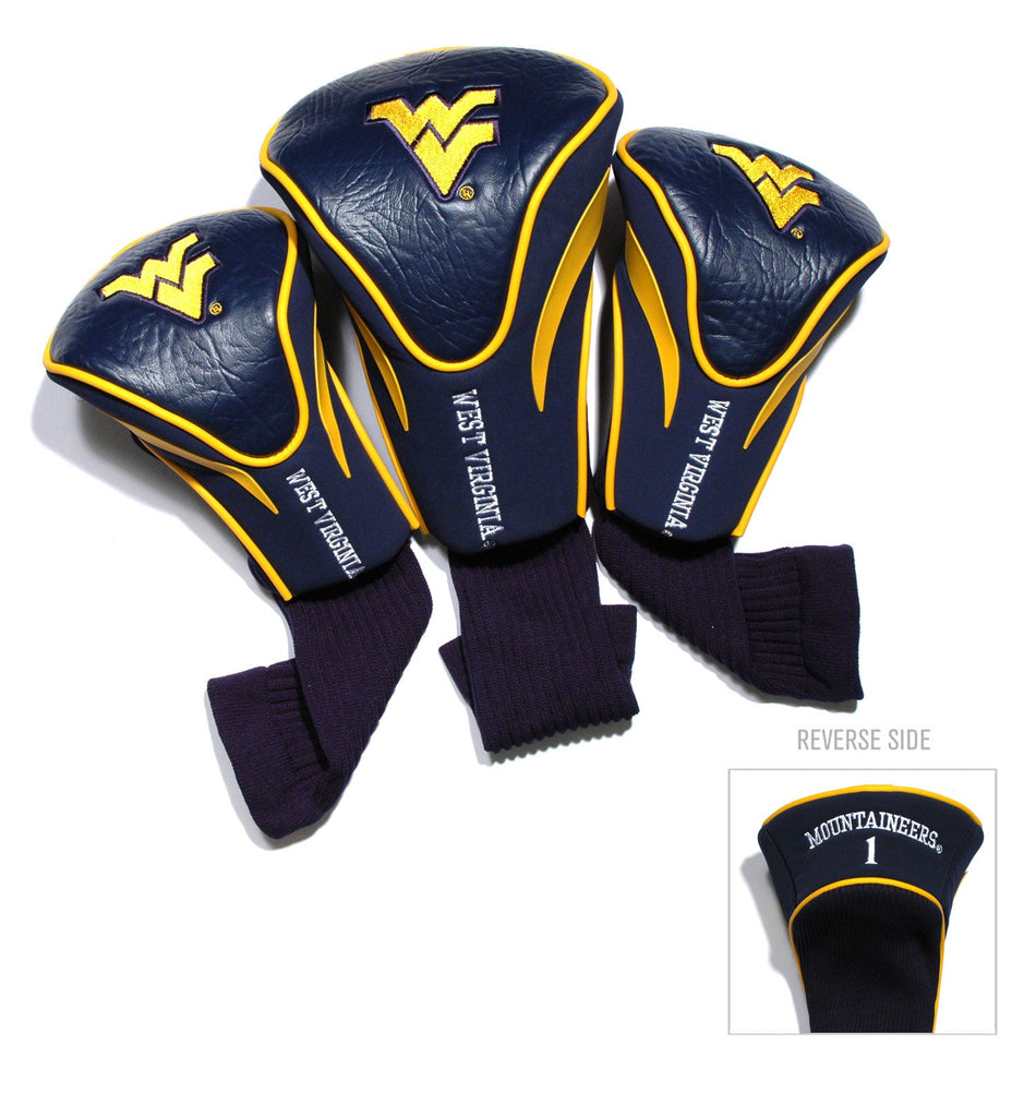 Team Golf West Virginia DR/FW Headcovers - 3 Pack Contour - Embroidered