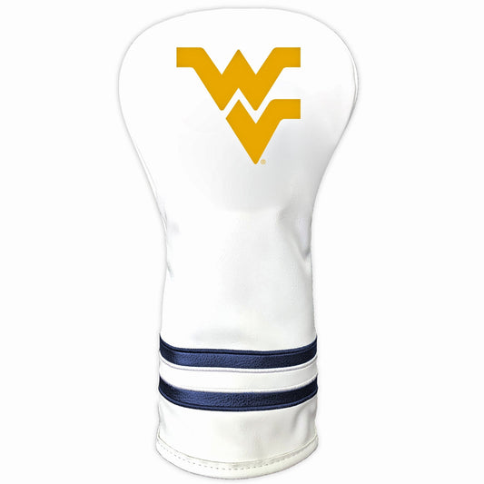 Team Golf West Virginia DR/FW Headcovers - Vintage Driver HC - Printed White