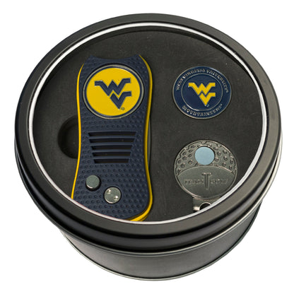 Team Golf West Virginia Golf Gift Sets - Tin - Divot Tool & Hat Clip - 