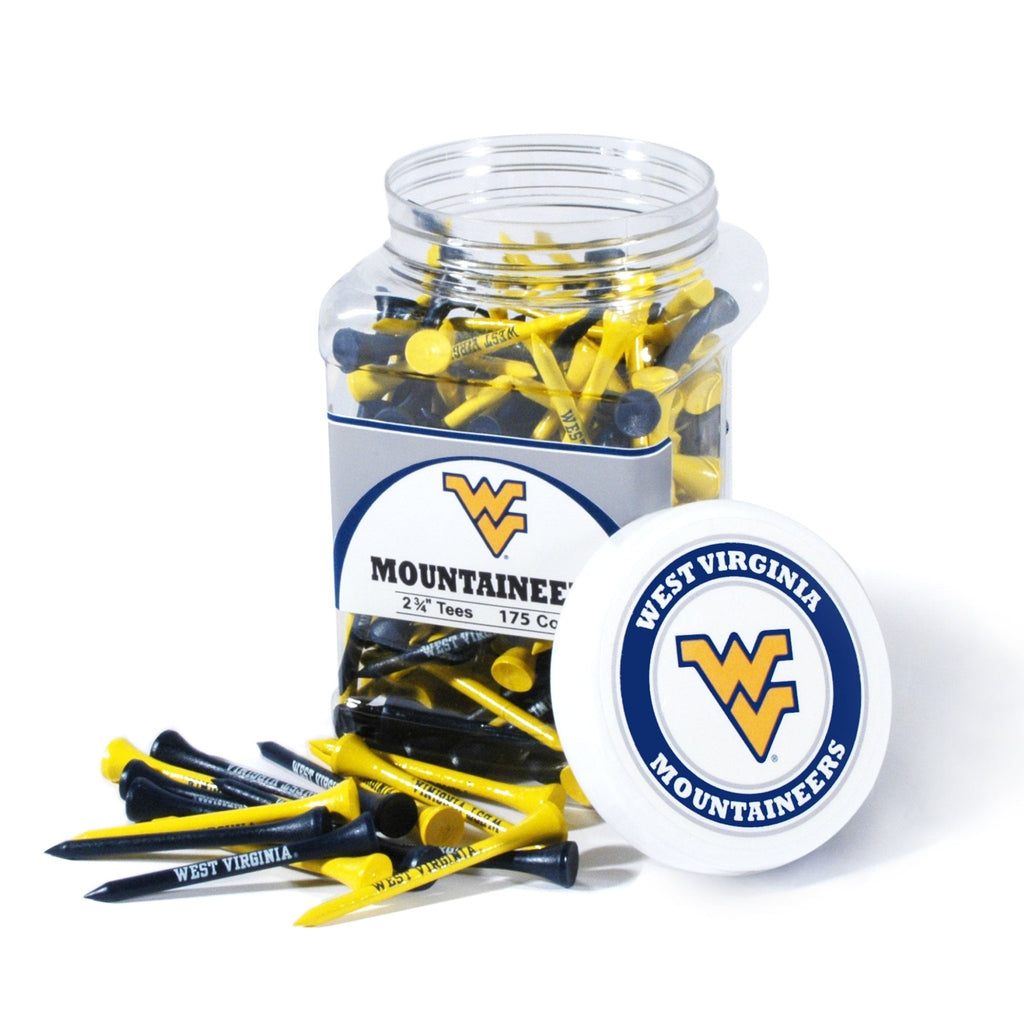 Team Golf West Virginia Golf Tees - 175 Tee Jar - 